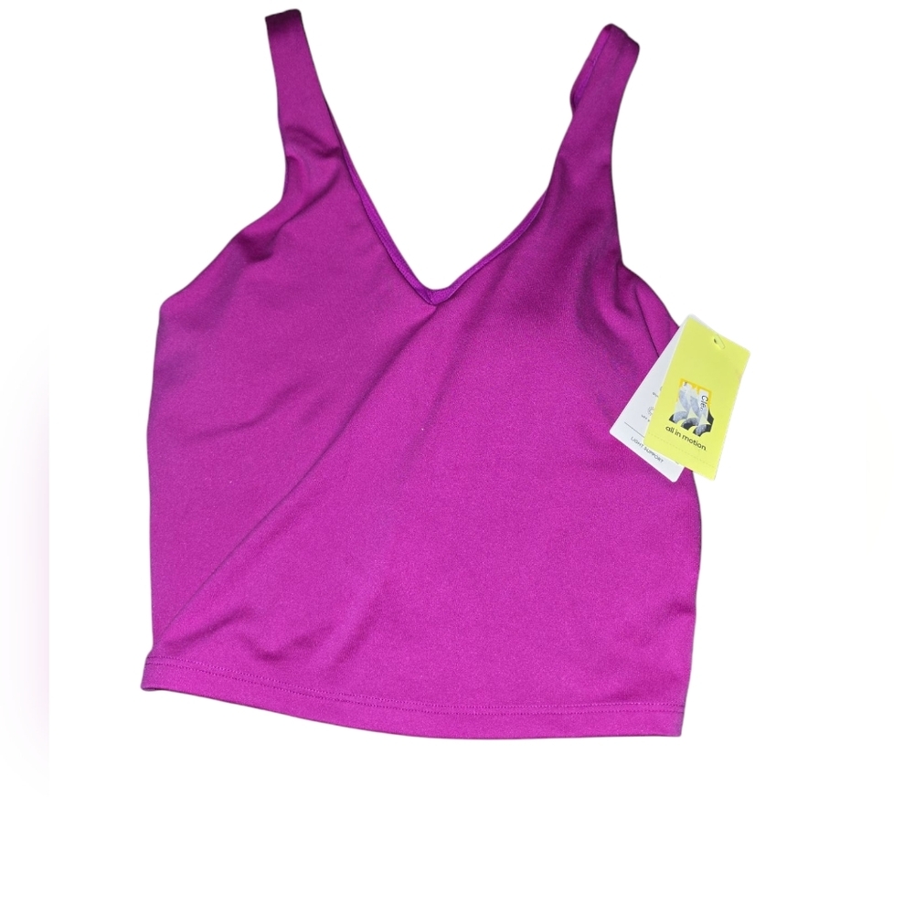 all in motion Magenta V‑Neck Sports Bra Crop Tank